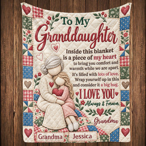Hugs Warmth And Love Personalized Fleece Blanket