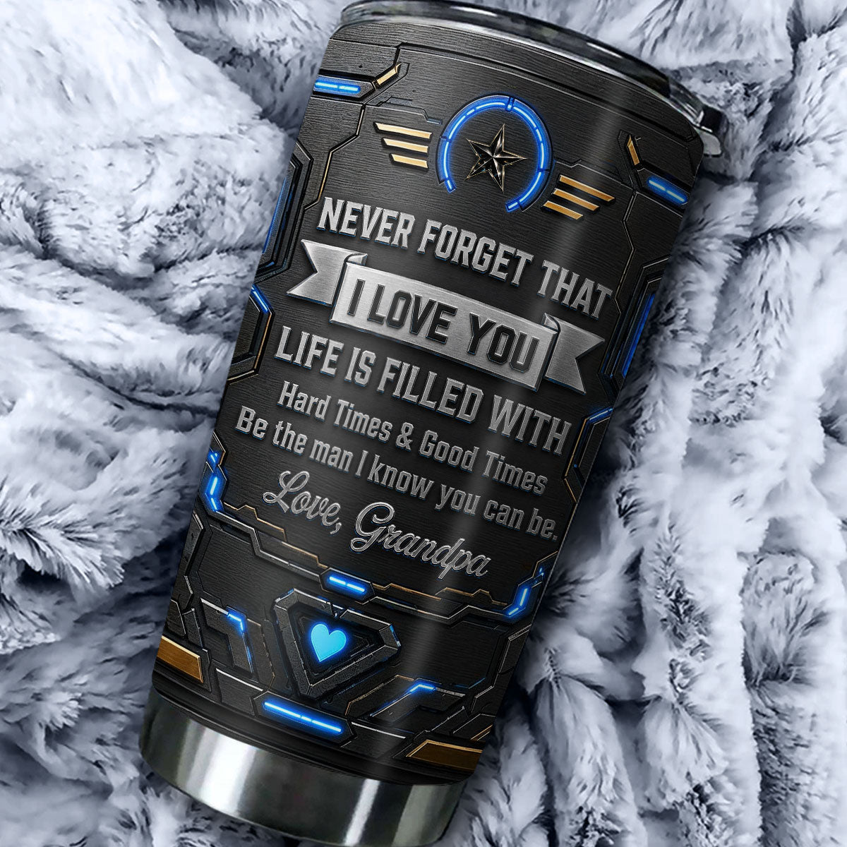 I Know You Can Be Strong Man - Personalized 3D Effect Tumbler - Christmas Gift For Grandson