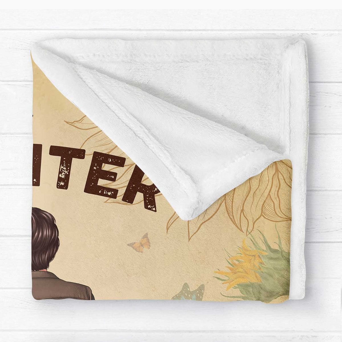 To My Daughter From Mom Happy Mother's Day Sunflower - Personalized Fleece Blanket - Gift For Daughter