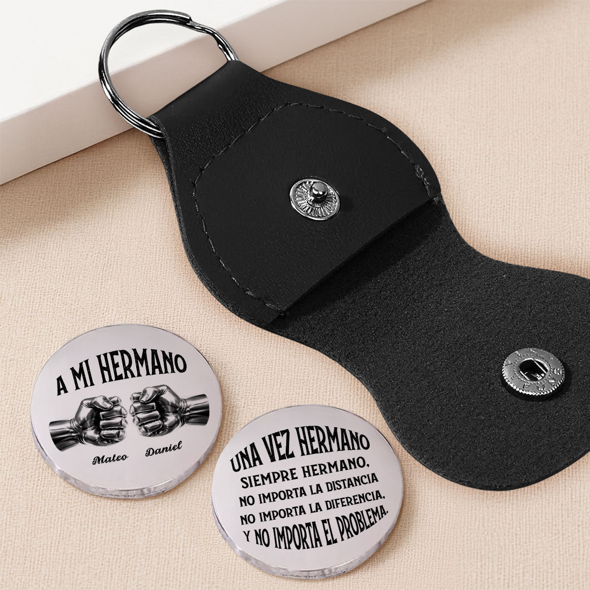Una Vez Hermano, Siempre Hermano - Personalized Pocket Hug - Christmas Gift For Brother