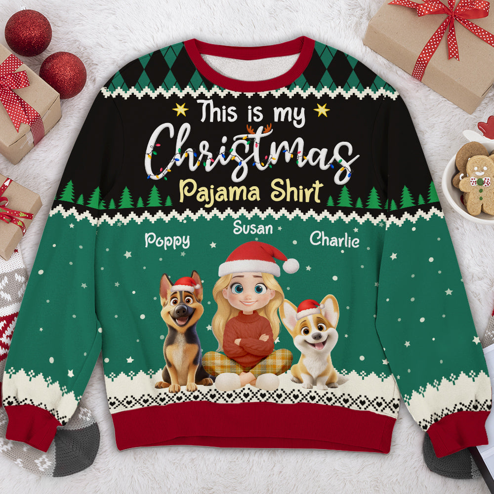 Pawjama Clothing Cartoon Christmas - Personalized All-Over-Print Sweatshirt