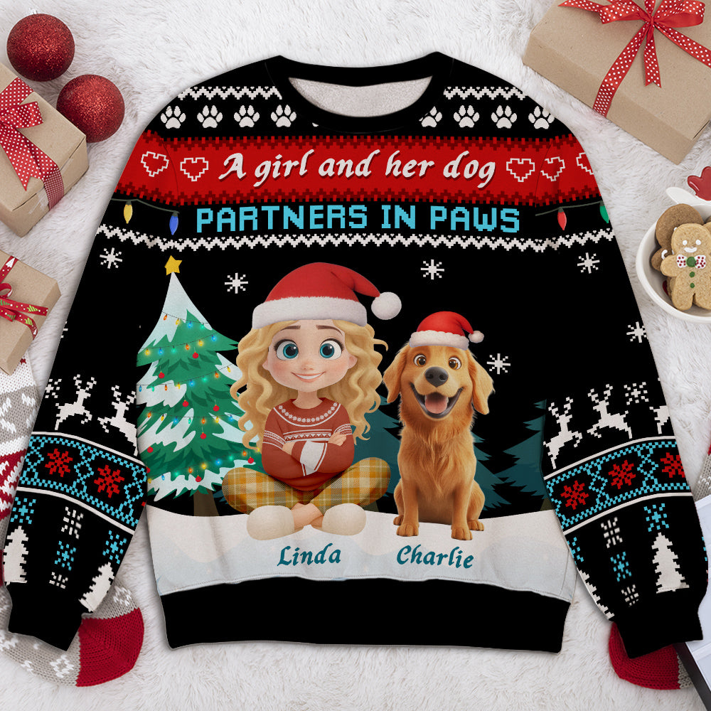 Partners In Paws - Personalized All-Over-Print Sweatshirt