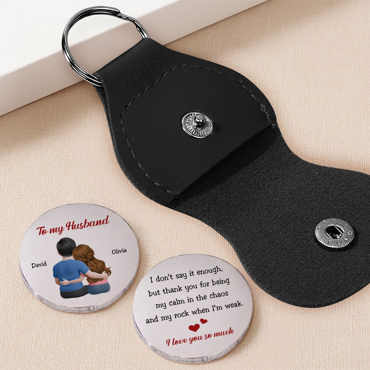 Love You - Personalized Pocket Hug - Christmas Gift For Husband