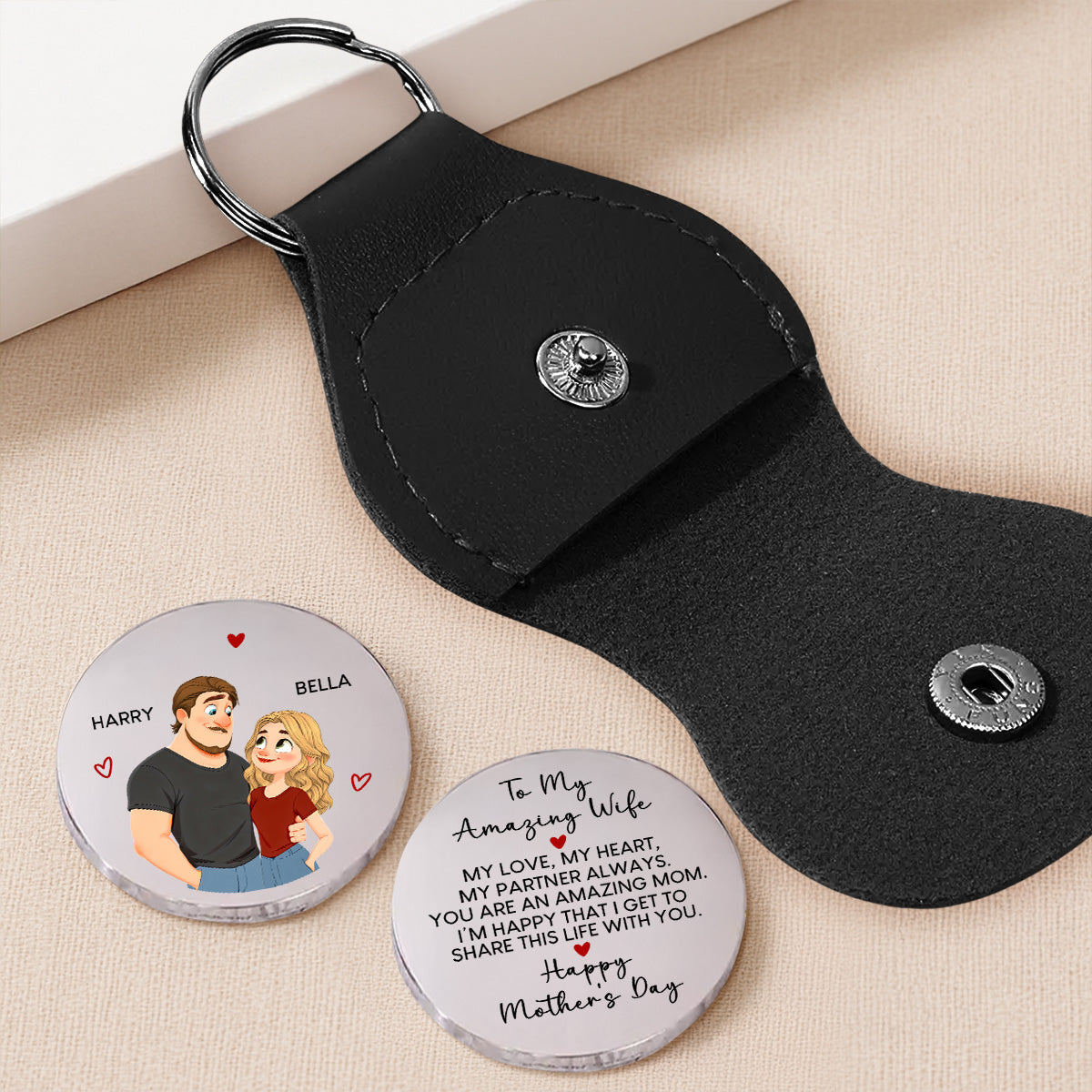 My Love My Heart - Personalized Pocket Hug - Christmas Gift For Wife