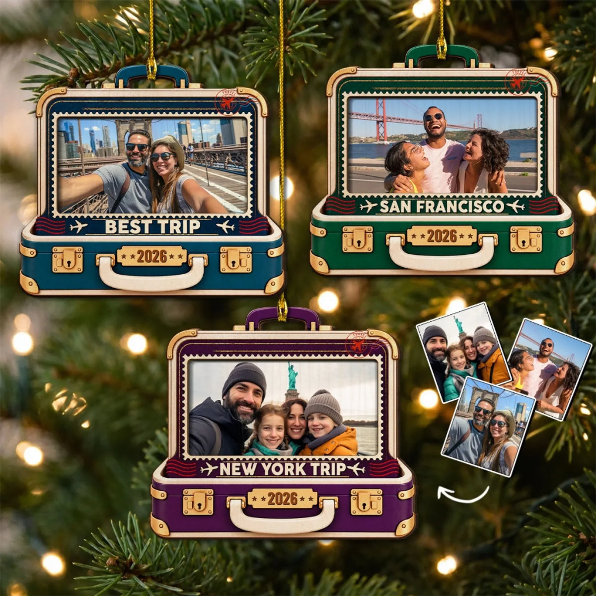 Personalized wood Christmas ornament