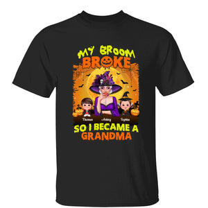 Yellow And Orange Grandma Witch - Personalized Shirt - Lifestyle