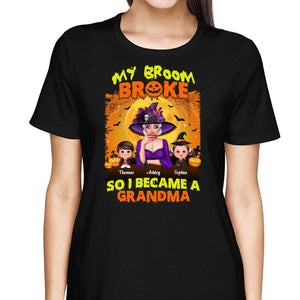 Yellow And Orange Grandma Witch - Personalized Shirt - Lifestyle