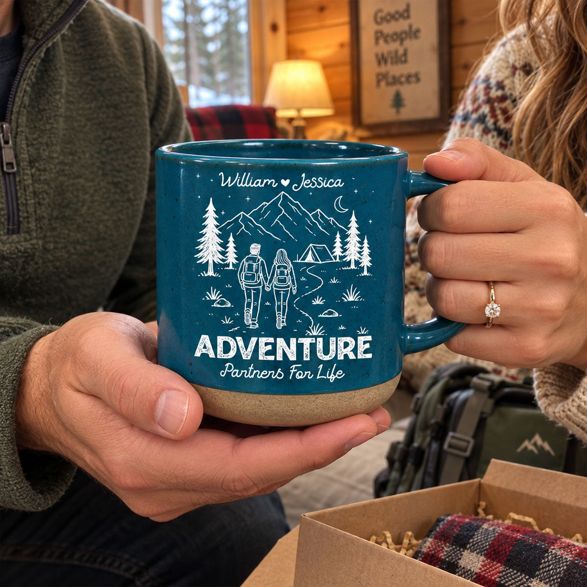 Forever Adventure Partners - Personalized Pottery Mug