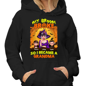 Yellow And Orange Grandma Witch - Personalized Shirt - Lifestyle