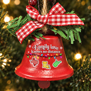 Home Is Where Family Rings - Personalized Metal Bell Ornament
