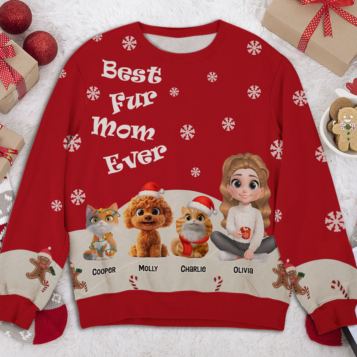 This Is How I Show My Pet - Personalized All-Over-Print Sweatshirt - Christmas Gift For Mom, Dad