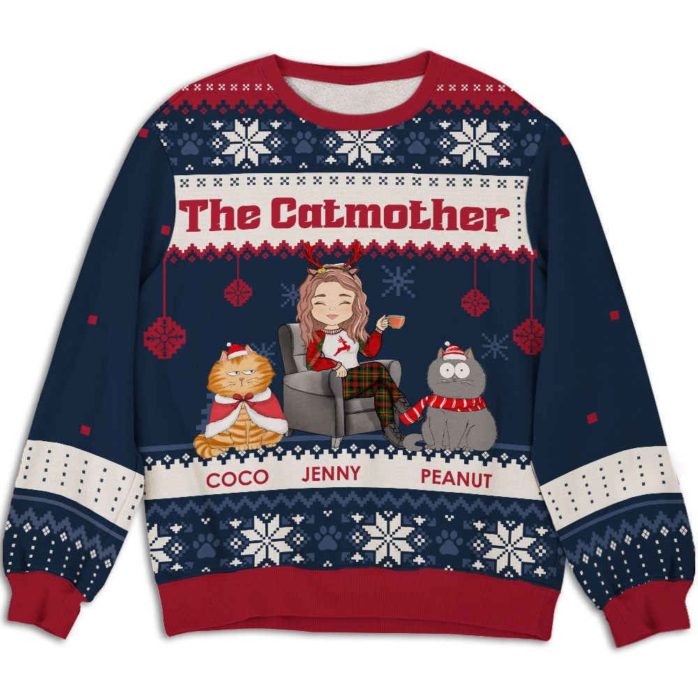 The Catparents Christmas - Personalized All-Over-Print Sweatshirt