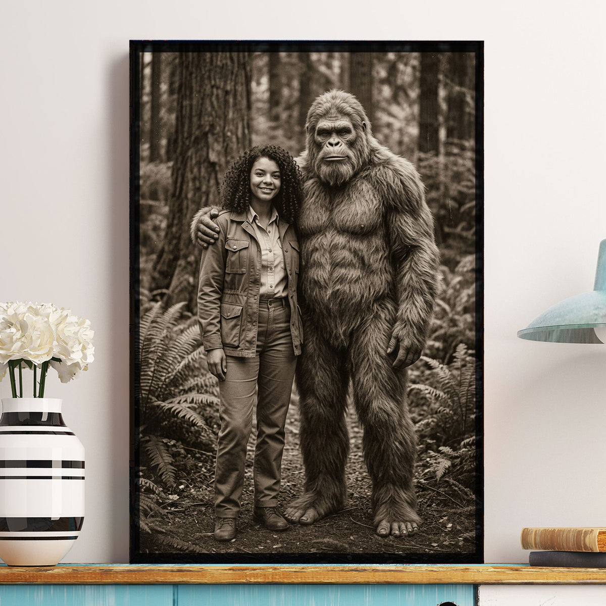 19th Century Sasquatch Photo Personalized Poster