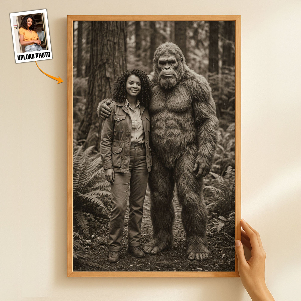 19th Century Sasquatch Photo Personalized Poster