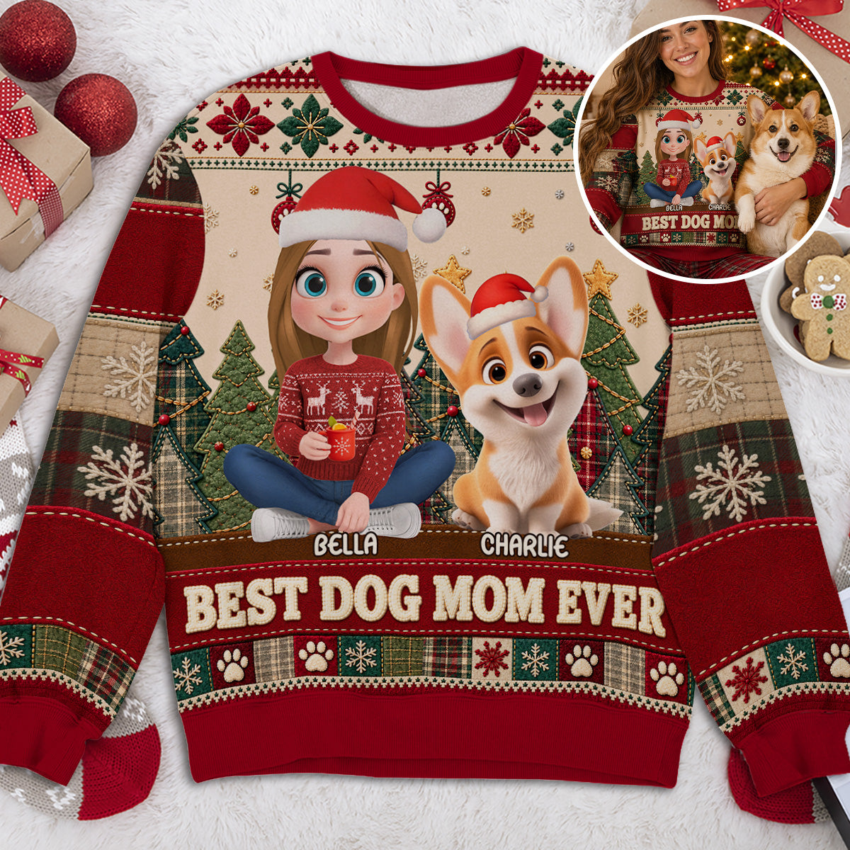 Best Fur Mama - Personalized All-Over-Print Sweatshirt