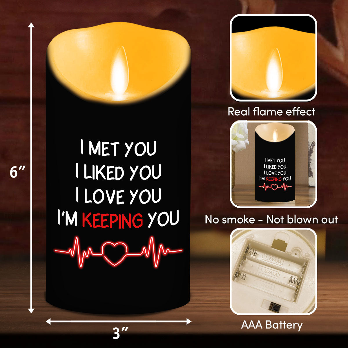 Keeping You - Personalized LED Candle