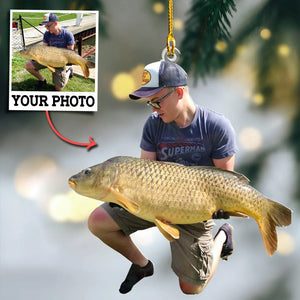 Custom Photo Fisherman Personalized Acrylic Ornament