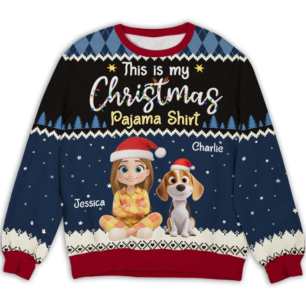 Pawjama Clothing Cartoon Christmas - Personalized All-Over-Print Sweatshirt