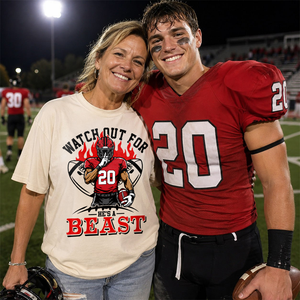 Watch Out For He's A Beast Personalized Football Shirt