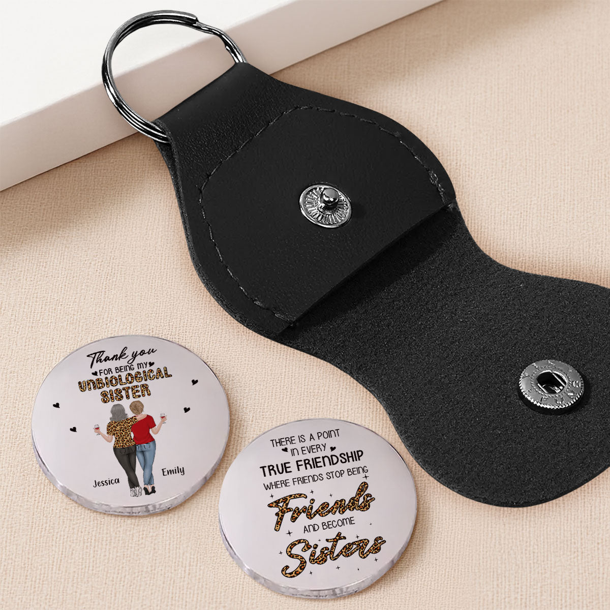 Where Friends Stop Being Friends And Become Sisters - Personalized Pocket Hug