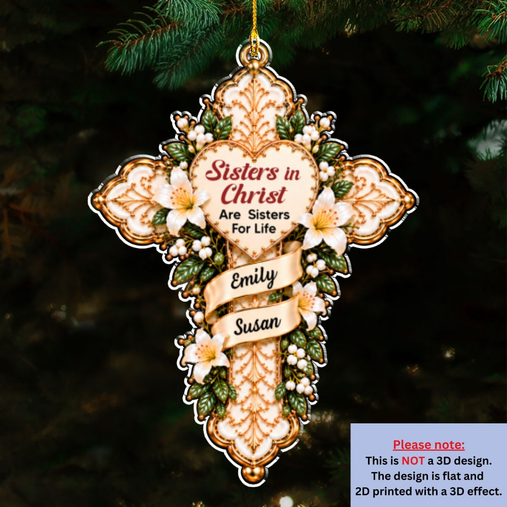 My Sisters In Christ ornament preview