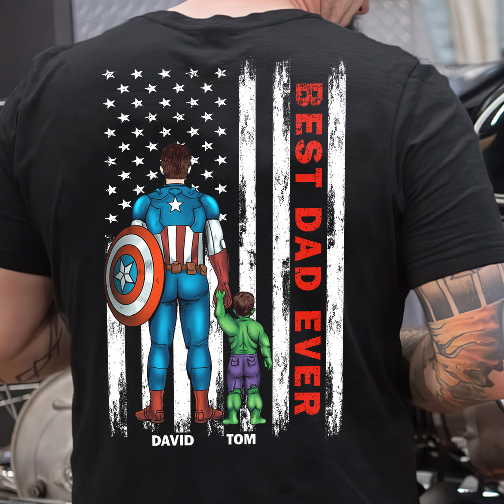 Best Dad Ever personalized shirt - dad and son