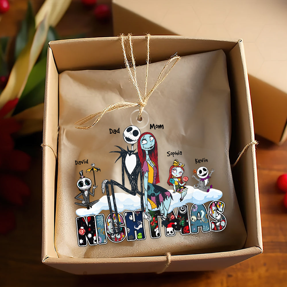 Family Horror Christmas personalized acrylic ornament