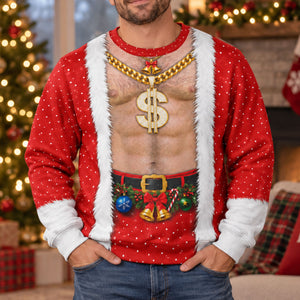 3D Realistic Hairy Santa Sweatshirt 2
