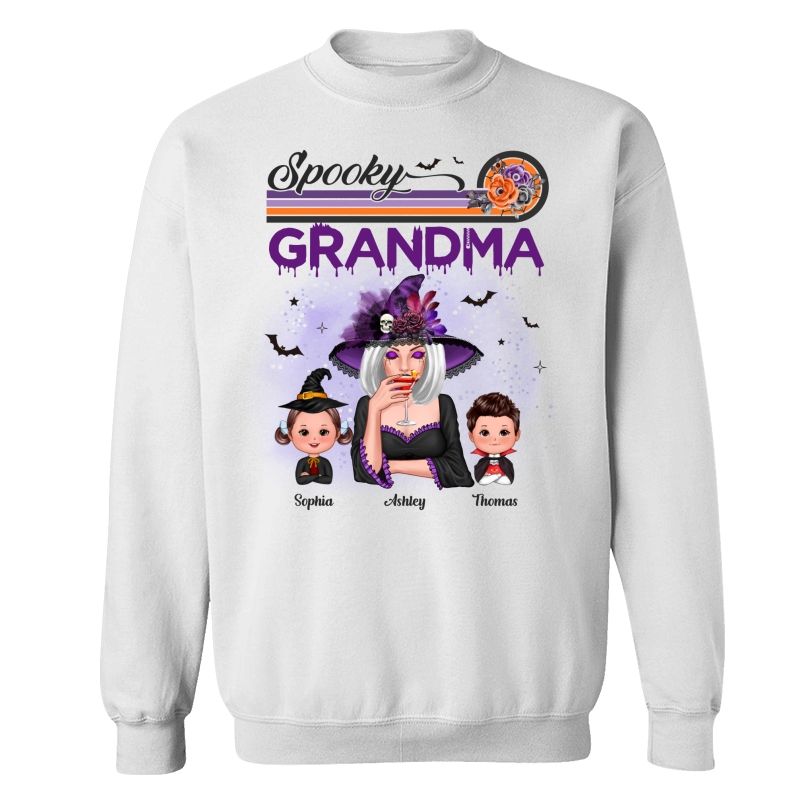 Spooky Grandma Mom Halloween Retro - mockup 1
