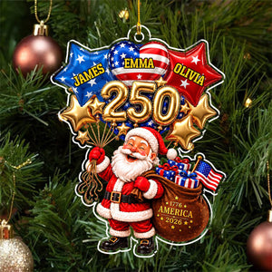 Cheers To 250 American Years - Personalized Acrylic Ornament