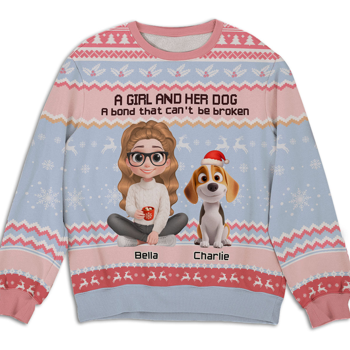 Lovely Christmas Clothing - Personalized All-Over-Print Sweatshirt