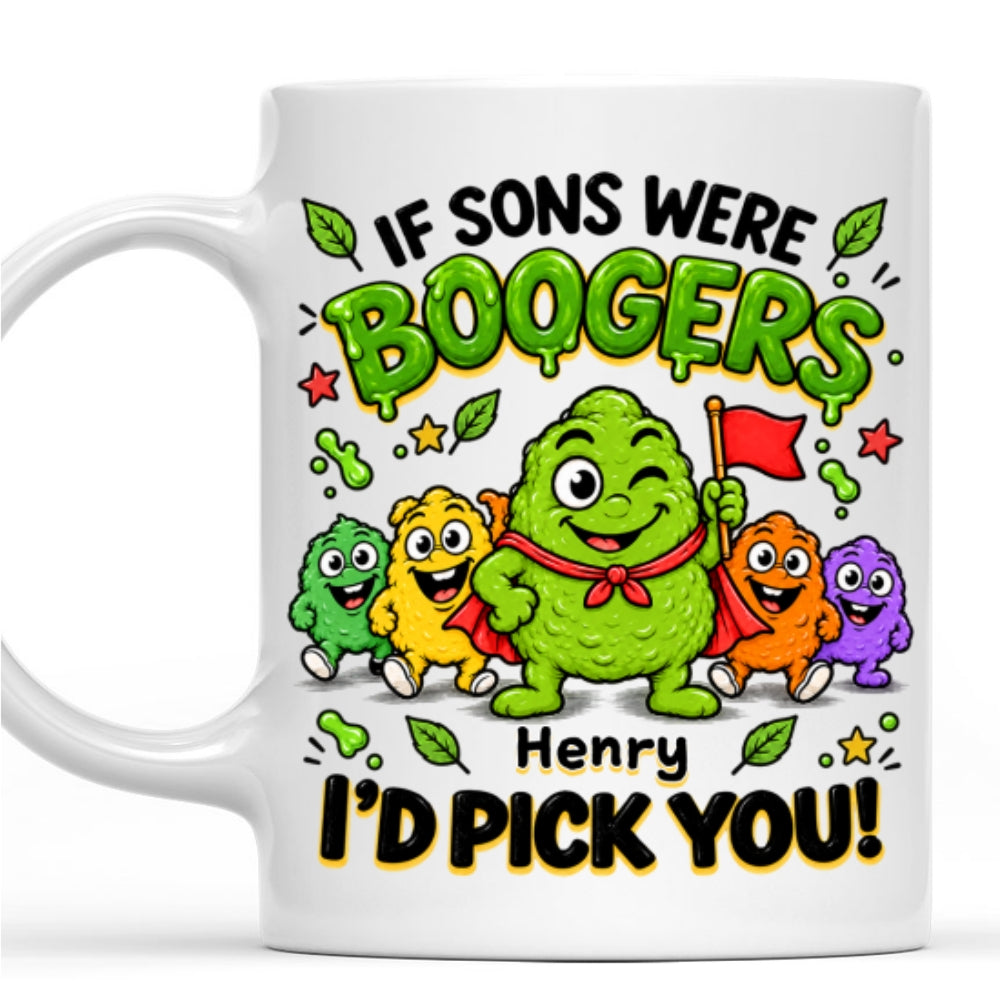 Booger Pick You personalized coffee mug
