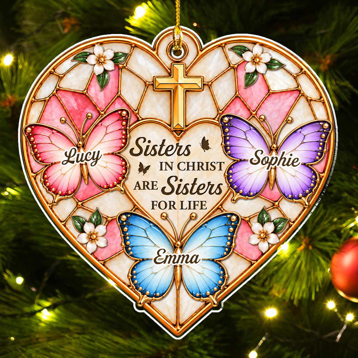 To My Sister - Personalized Acrylic Ornament