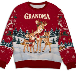 Reindeer Winter Love personalized all-over-print sweatshirt