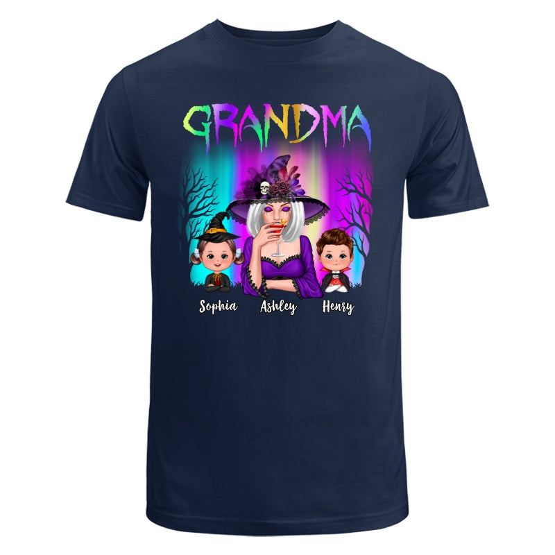 Halloween Grandma Grandkids Aurora Personalized Shirt