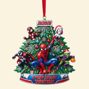 Web-Slinging Warrior Merry Xmas acrylic ornament 4