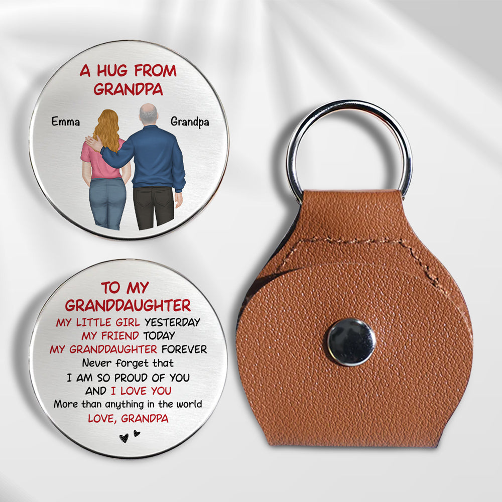 A Hug From Grandpa - Personalized Pocket Hug - Christmas Gift For Grandson