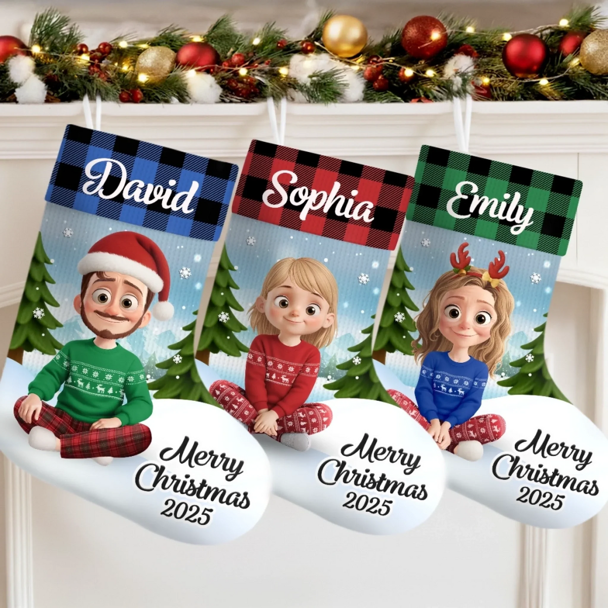 Home Is Where The Stockings Hang personalized Christmas stocking