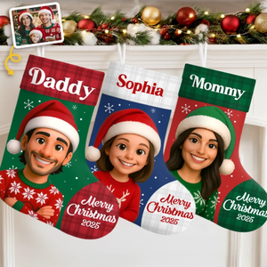 Official Members Of Team Santa photo Christmas stocking