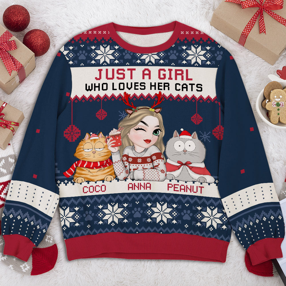 Merry Catmas Version 2 - Personalized All-Over-Print Sweatshirt