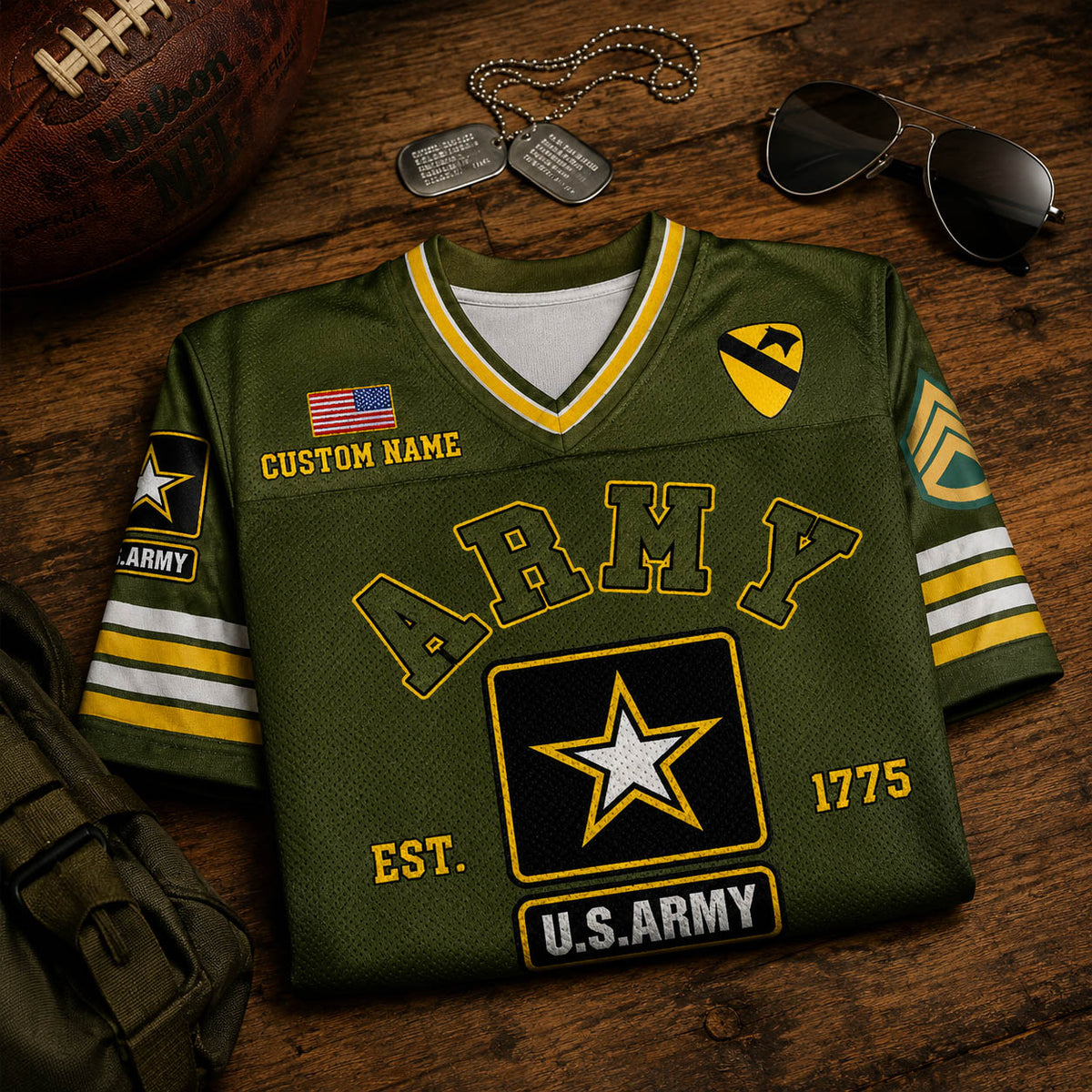US Military Football Jersey