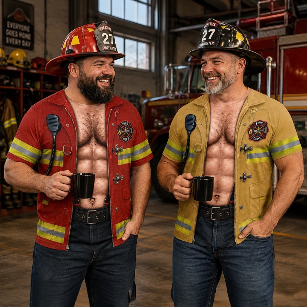 Firefighter In Action Mode AOP T-Shirt