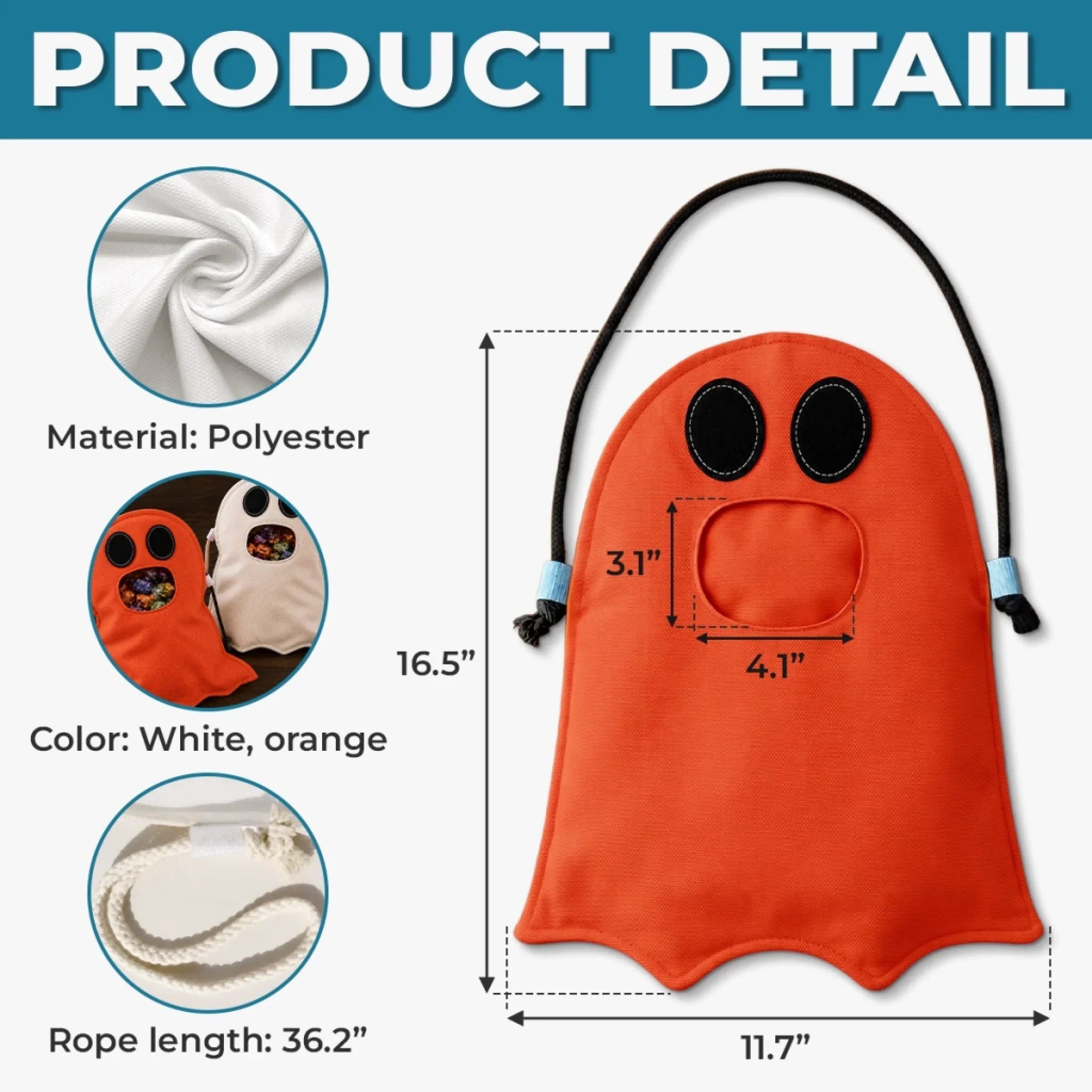 Custom Ghost Bag - Personalized Halloween  Birthday Gifts For Kids - Too Cute To Spook