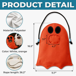 Custom Ghost Bag - Personalized Halloween  Birthday Gifts For Kids - Too Cute To Spook