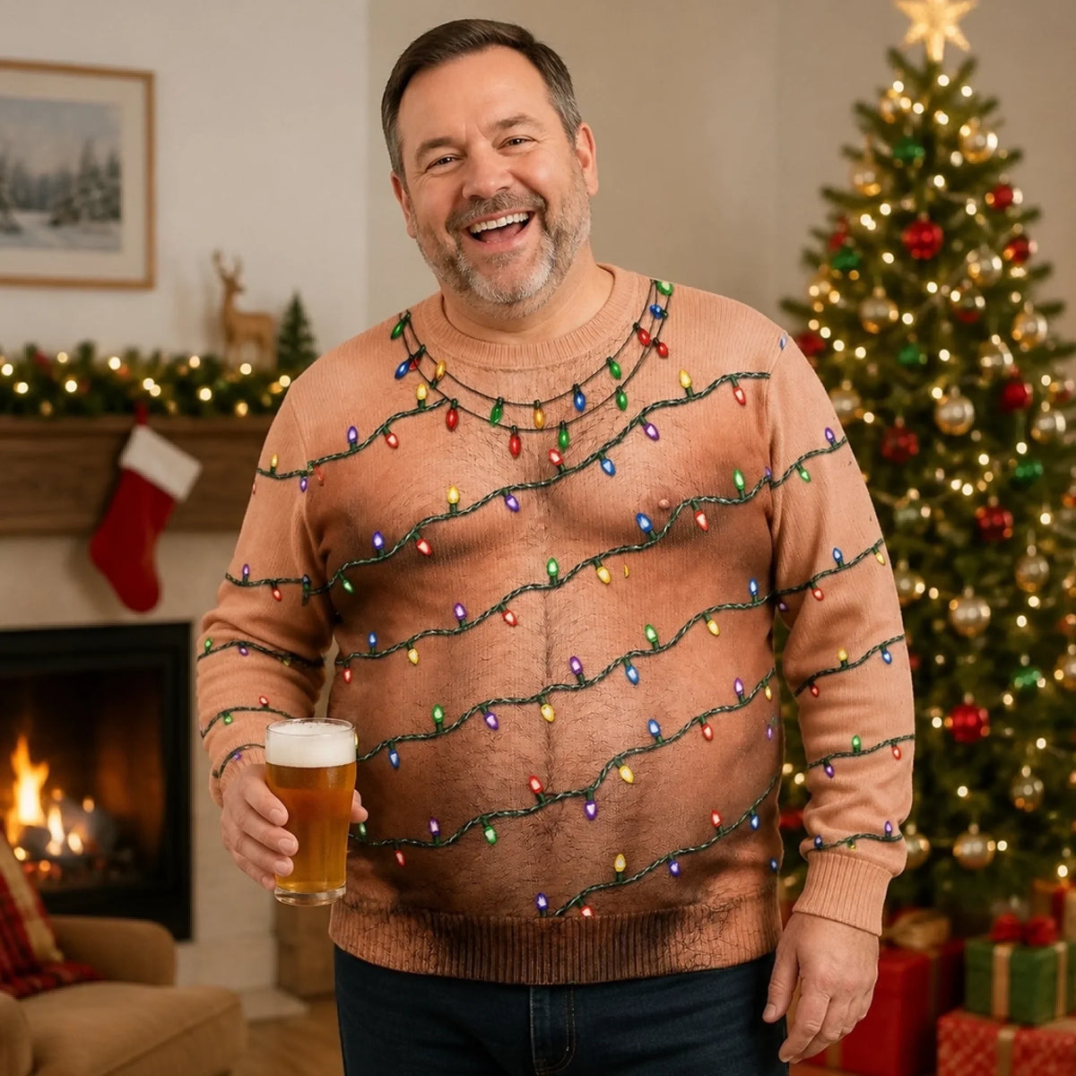 Custom Funny Ugly Sweatshirt - Personalized Christmas Birthday Gifts For Husband, Son, Grandson, Brother, Grandpa, Dad, Yourself - Bringing Pure Heat To Parties
