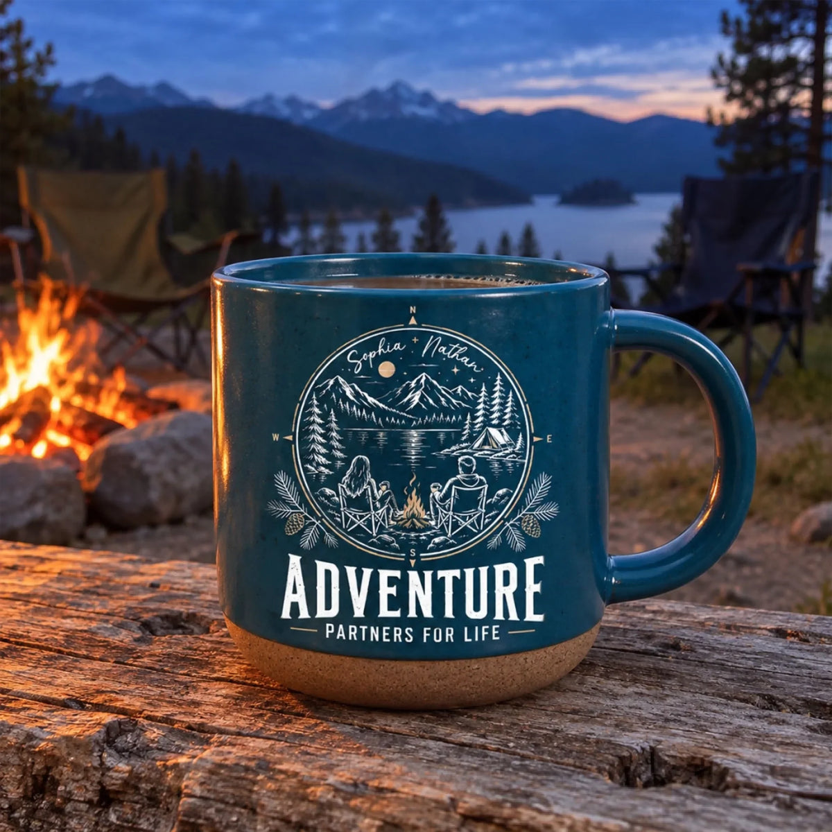 Adventure Is Better Together - Personalized Pottery Mug