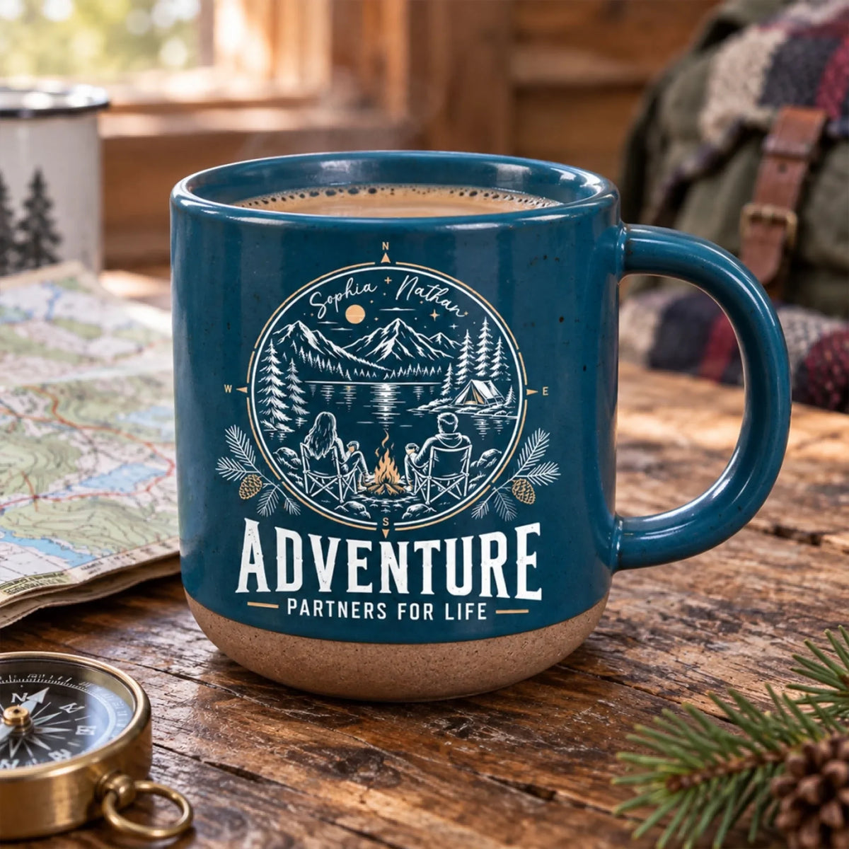Adventure Is Better Together - Personalized Pottery Mug