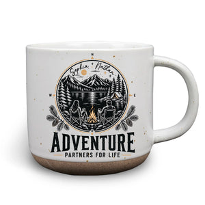 Adventure Is Better Together - Personalized Pottery Mug - White