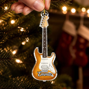 Custom Guitar Acrylic Ornament - Six Strings One Happy Soul