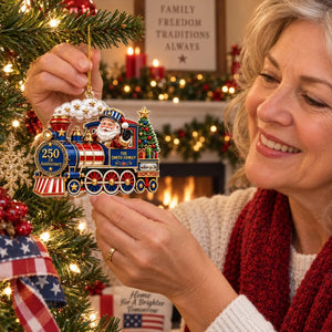Honoring America With Family Pride acrylic ornament
